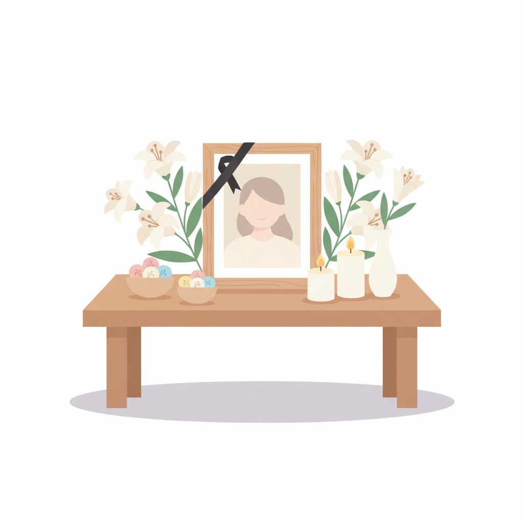 고인 추모테이블 설치